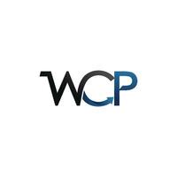 Initial WCP letter modern luxury monogram logo design isolated vector template