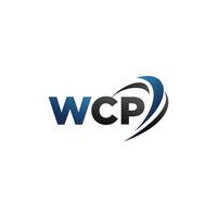 Initial WCP letter modern luxury monogram logo design isolated vector template
