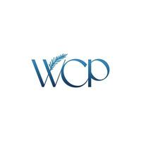 Initial WCP letter modern luxury monogram logo design isolated vector template