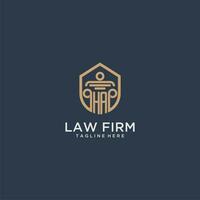 HA initial monogram for lawfirm logo ideas with creative polygon style design vector