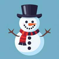 AI generated Snowman Clip Art Icon Sticker Christmas Decoration Simple Background photo