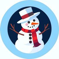 AI generated Snowman Clip Art Icon Sticker Christmas Decoration Simple Background photo