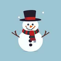 ai generado monigote de nieve acortar Arte icono pegatina Navidad decoración sencillo antecedentes foto