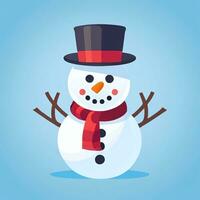 AI generated Snowman Clip Art Icon Sticker Christmas Decoration Simple Background photo