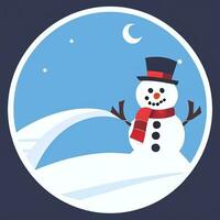 AI generated Snowman Clip Art Icon Sticker Christmas Decoration Simple Background photo