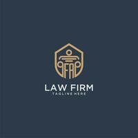 FA initial monogram for lawfirm logo ideas with creative polygon style design vector