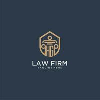 HG initial monogram for lawfirm logo ideas with creative polygon style design vector