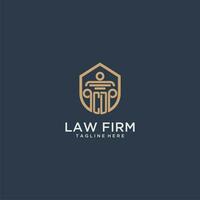 CD initial monogram for lawfirm logo ideas with creative polygon style design vector