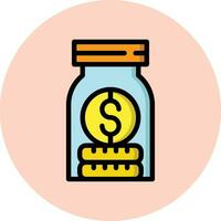 Money jar Vector Icon Design Illustration