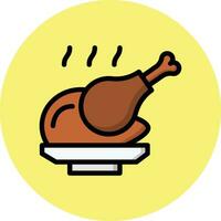 frito pollo vector icono diseño ilustración