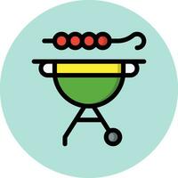 ilustración de diseño de icono de vector de barbacoa