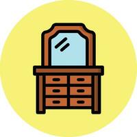 Dressing Table Vector Icon Design Illustration