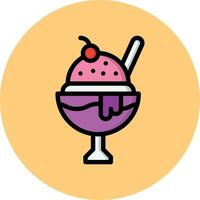 Ilustración de diseño de icono de vector de helado