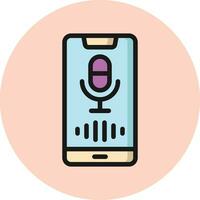 Voice Assistant Vector Icon Design Illustration