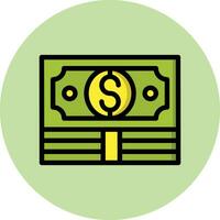 dólar Nota vector icono diseño ilustración