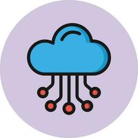 Cloud Hosting Vector Icon Design Illustration