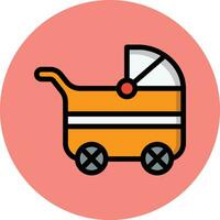 Baby Stroller Vector Icon Design Illustration