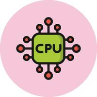 ilustración de diseño de icono de vector de cpu