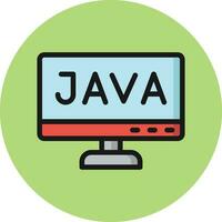 ilustración de diseño de icono de vector de java