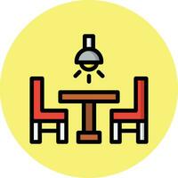 Dining Table Vector Icon Design Illustration