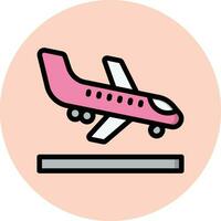 ilustración de diseño de icono de vector de aterrizaje