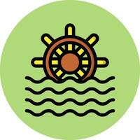 Water Mill Vector Icon Design Illustration