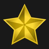 Star golden metallic shiny icon illustration art icon design vector