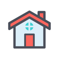 Winter House color icon for Christmas decoration. png