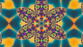 Stunning Abstract Kaleidoscope Background. Unique Multicolor Mosaic Texture in Seamless Geometric Pattern photo
