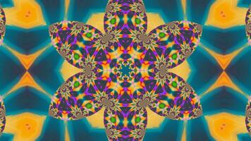 Stunning Abstract Kaleidoscope Background. Unique Multicolor Mosaic Texture in Seamless Geometric Pattern photo