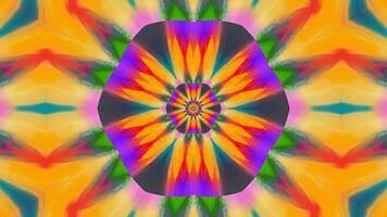 Stunning Abstract Kaleidoscope Background. Unique Multicolor Mosaic Texture in Seamless Geometric Pattern photo