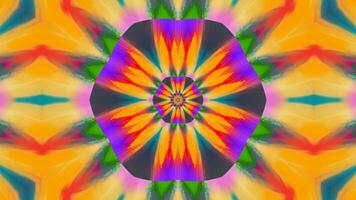 Stunning Abstract Kaleidoscope Background. Unique Multicolor Mosaic Texture in Seamless Geometric Pattern photo