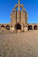 the abandoned church in the desert photo