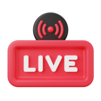 Live Streaming Overlay 3D Illustration png