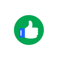 like and dislike thumb flat design png