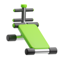 Gym Utrustning bänk barb 3d illustration png