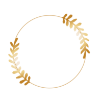 luxury golden wreath frame png