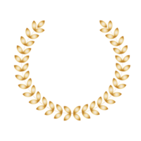 luxury golden wreath frame png