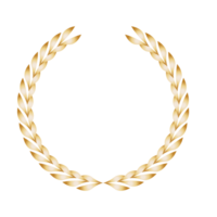 luxury golden wreath frame png