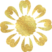 Golden shiny botanical element png