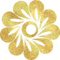 Golden shiny botanical element png