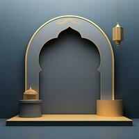 AI generated Premium Vector Islamic 3d prodiam photo