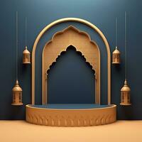 AI generated Premium Vector Islamic 3d prodiam photo