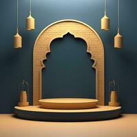 AI generated Premium Vector Islamic 3d prodiam photo