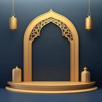 AI generated Premium Vector Islamic 3d prodiam photo