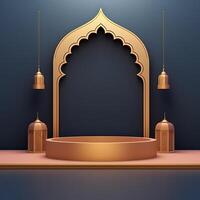 AI generated Premium Vector Islamic 3d prodiam photo