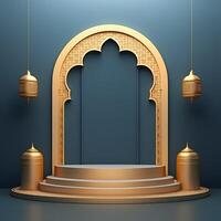 AI generated Premium Vector Islamic 3d prodiam photo