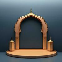 AI generated Premium Vector Islamic 3d prodiam photo