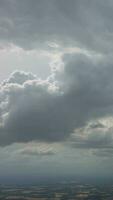 High Angle Vertical Footage of Unique sky and Clouds over England UK video