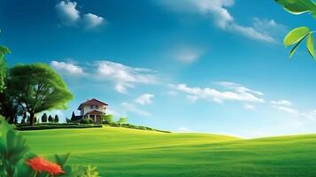 AI generated Green Beautiful wallpaper Real Estate photo